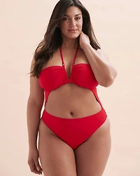 Maillot une-pièce à découpes