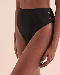 Sunset Ribbed High Waist Brazilian Bikini Bottom