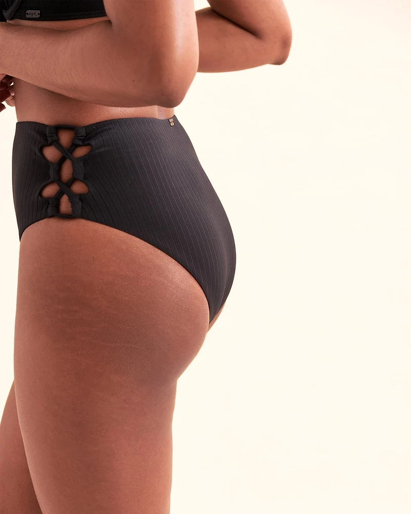 Sunset Ribbed High Waist Brazilian Bikini Bottom