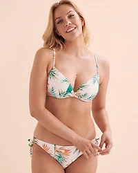 Blue Paradise Push-up Plunge Bikini Top