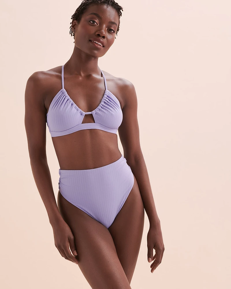 Sunset Ribbed High Waist Brazilian Bikini Bottom