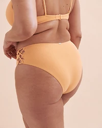 Bas de bikini brésilien taille haute côtelé Sunset