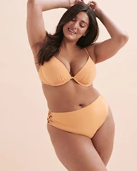 Bas de bikini brésilien taille haute côtelé Sunset