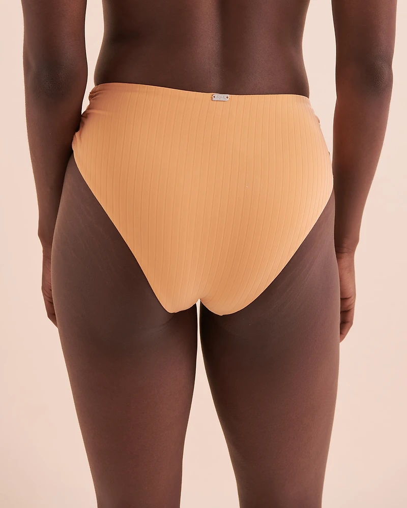 Bas de bikini brésilien taille haute côtelé Sunset