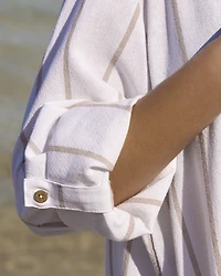 Chemise longue rayée