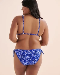 Ditsy Summer Ribbed Triangle Bikini Top