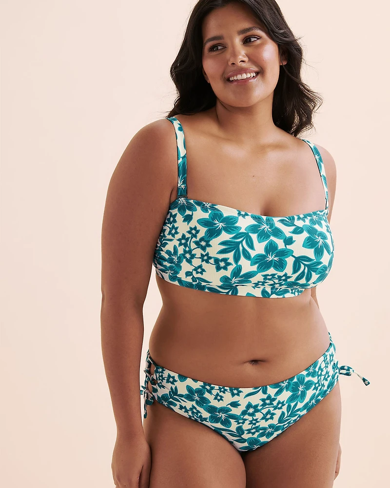 Ribbed Bandeau Bikini Top