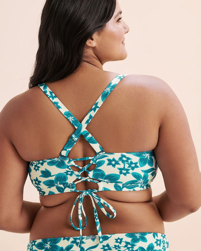 Ribbed Bandeau Bikini Top