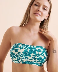 Ribbed Bandeau Bikini Top