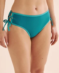 Bas de bikini taille mi-haute côtelé
