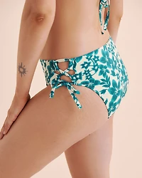 Bas de bikini taille mi-haute côtelé