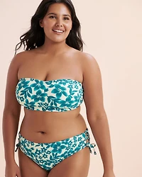 Bas de bikini taille mi-haute côtelé
