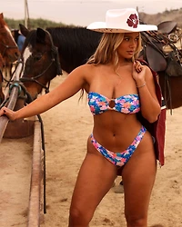 Electric Palms Bandeau Bikini Top