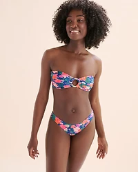 Bas de bikini taille basse couvrant Electric Palms