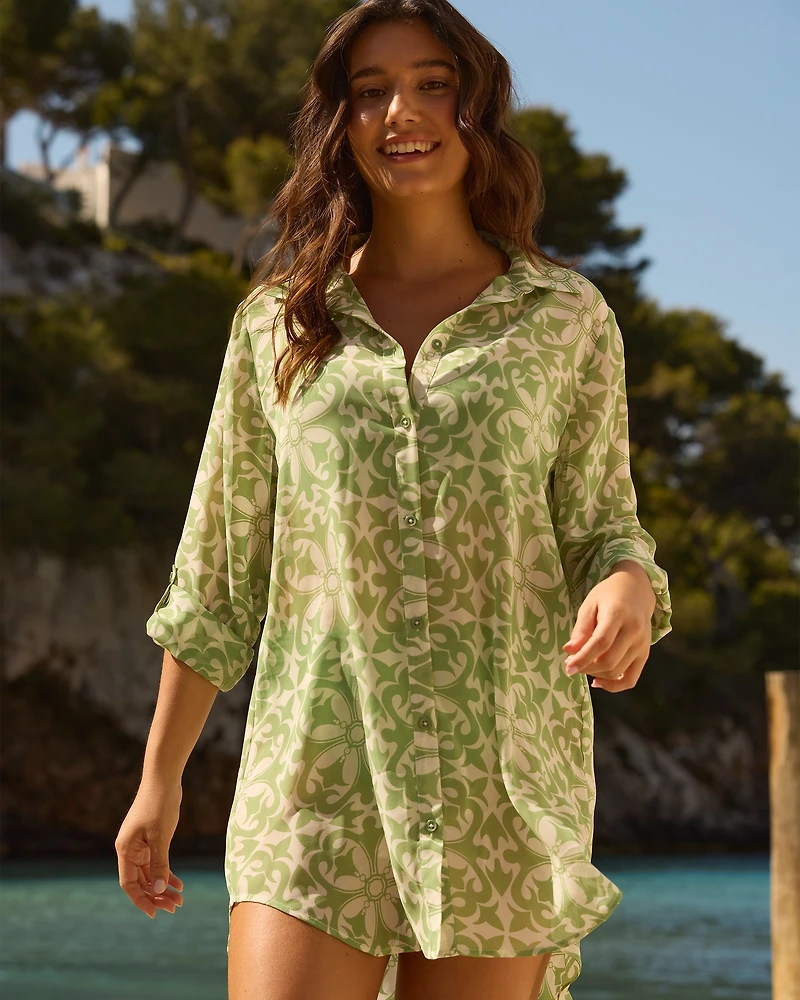 Chemise en mousseline à manches longues