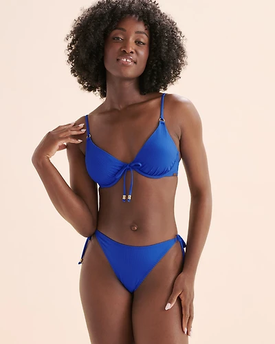 Malibu Shiny Plunge Bikini Top