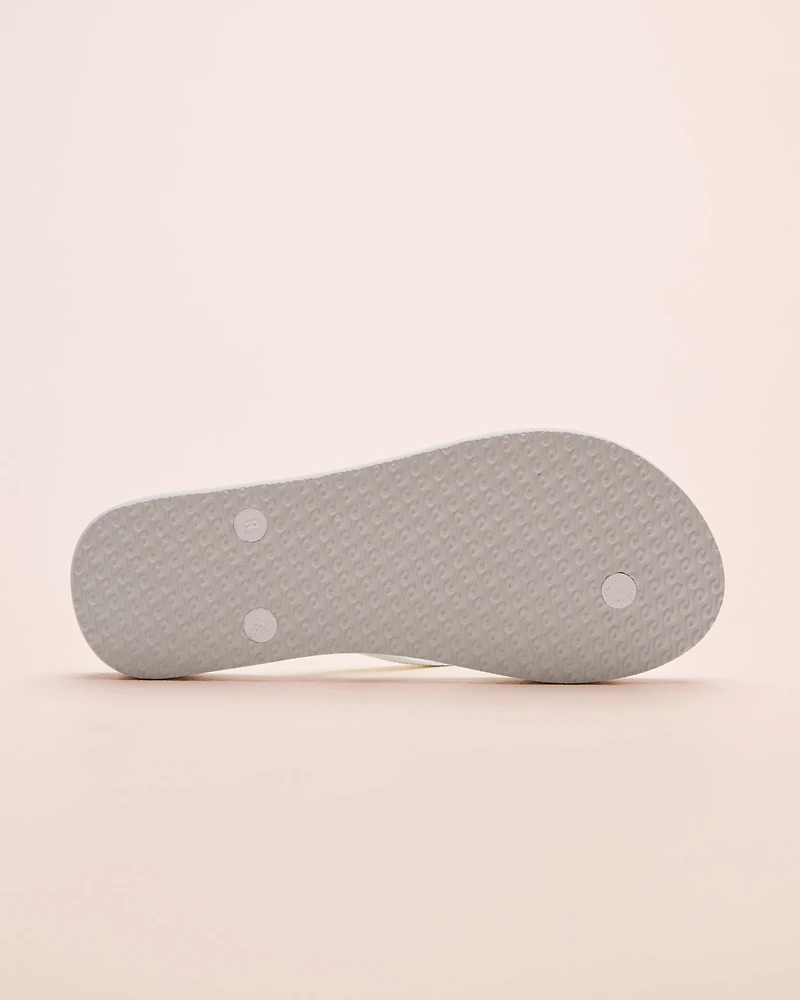 Mixed Bloom Open Toe Flip-flops