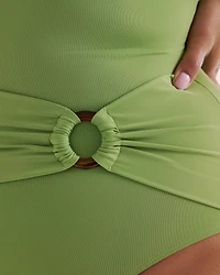 Maillot une-pièce plongeant