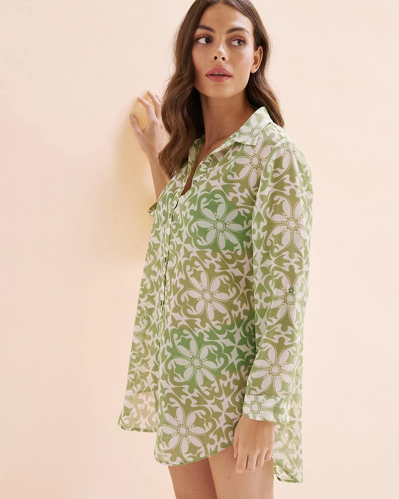 Chemise en mousseline à manches longues