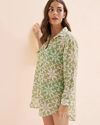 Chemise en mousseline à manches longues