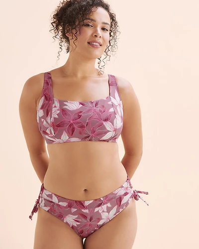 Ribbed D Cup Bralette Bikini Top