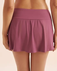 Ribbed High Rise Swim Skirt