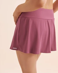 Jupe de bain taille haute côtelée