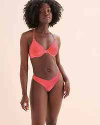 Ribbed Plunge Bikini Top
