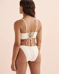 Haut de bikini bandeau côtelé