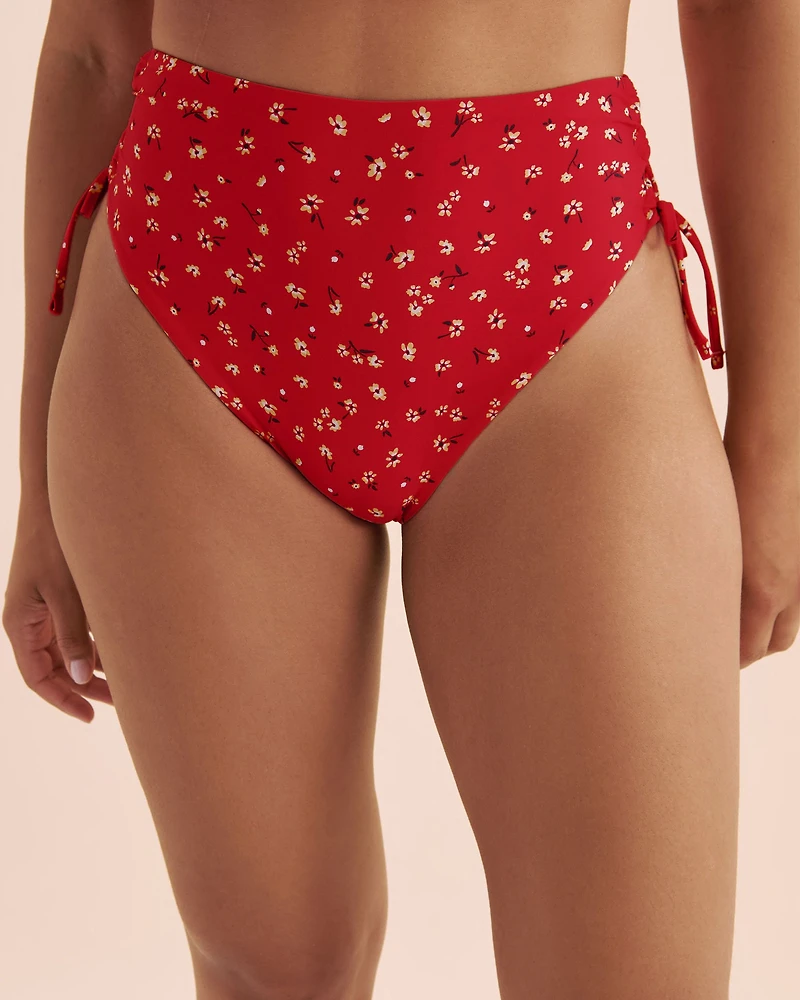 Bas de bikini échancré taille haute