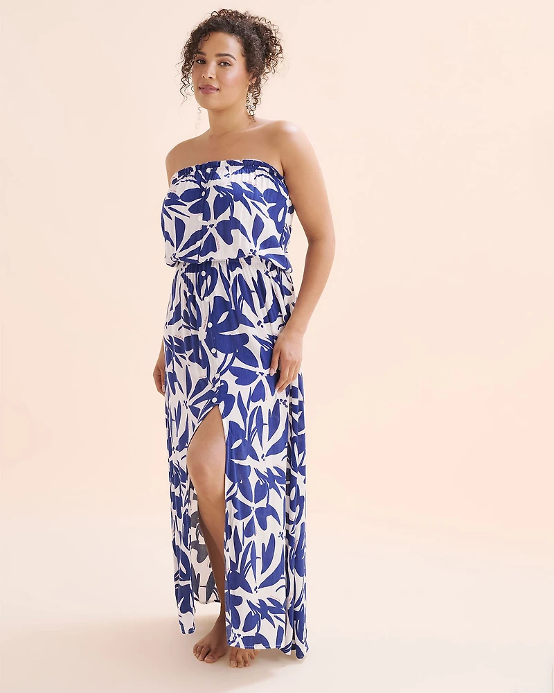 Robe bandeau midi en gaze