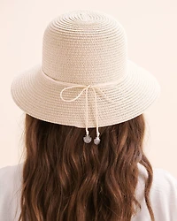 Bucket Hat with Seashell Charm