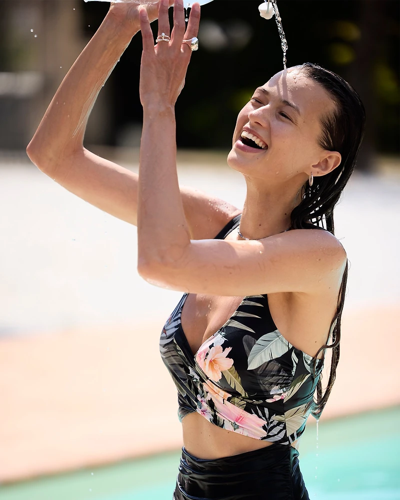 Coastal Heaven Wrap One-Piece Swimsuit