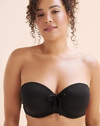 D Cup Front Tie Bandeau Bikini Top