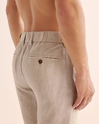 Short bermuda en mélange de lin