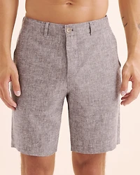 Short en mélange de lin
