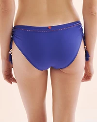 Low-Rise Brazilian Bikini Bottom With Striped Trim