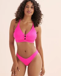 Ribbed D Cup Bralette Bikini Top