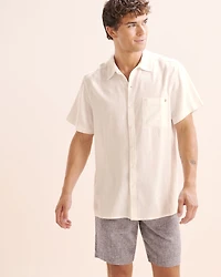 Linen Blend Short Sleeves Shirt