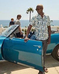 Printed Linen Blend Shirt