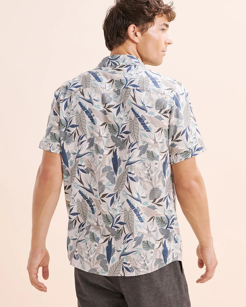 Printed Linen Blend Shirt