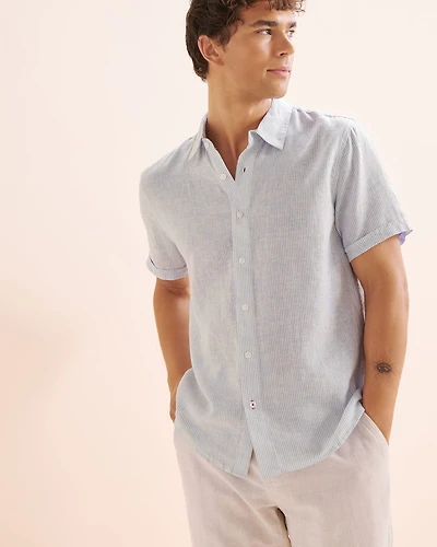Stripe Linen Blend Shirt