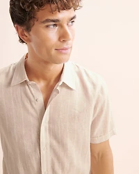 Stripe Linen Blend Shirt