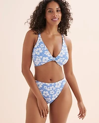 Haut de bikini bonnet D bralette côtelé