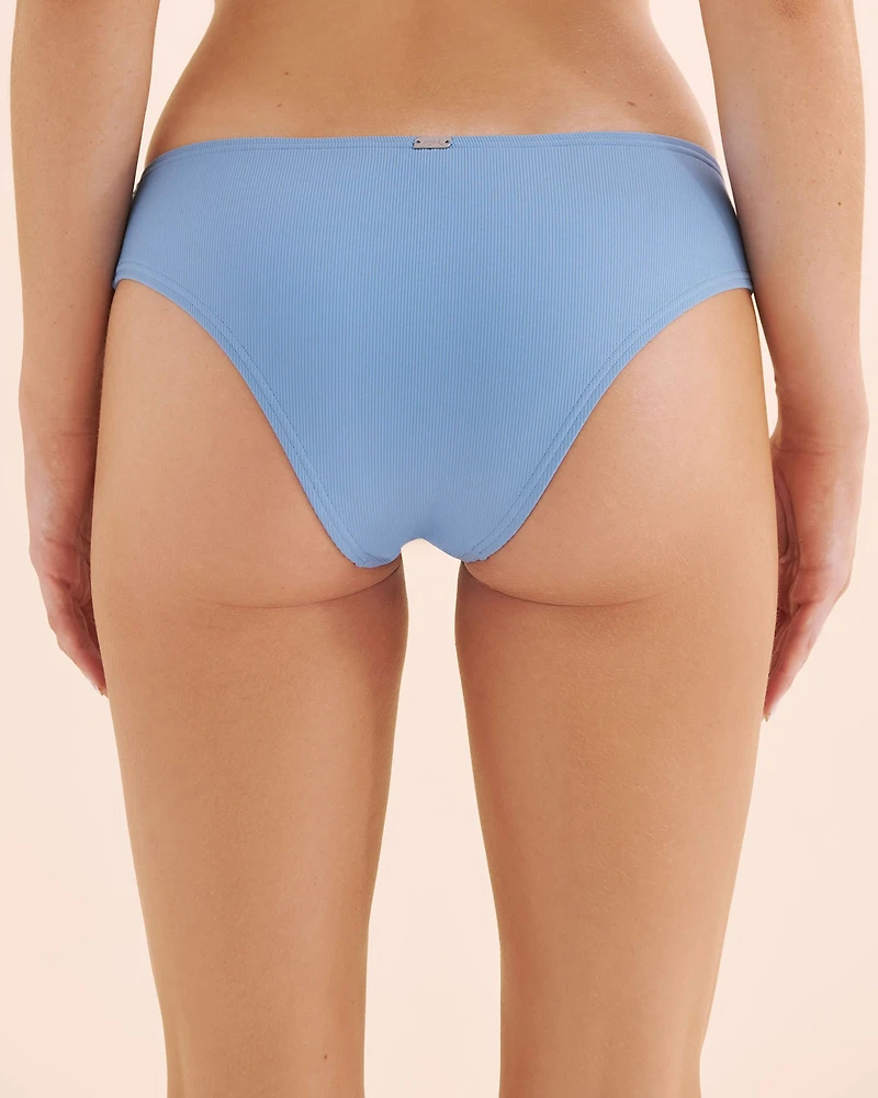 Ribbed Low-Rise Cheeky Bikini Bottom