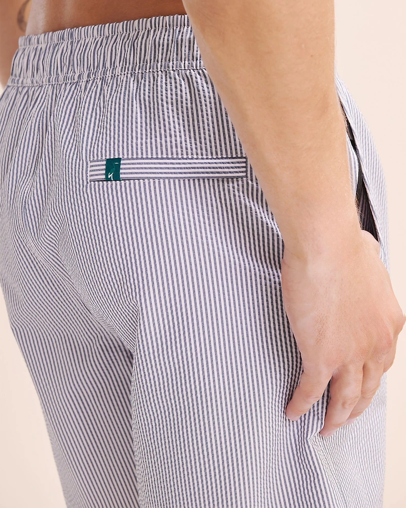 Seersucker Long Liner Volley Swimsuit