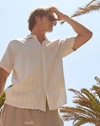 Stripe Linen Blend Shirt