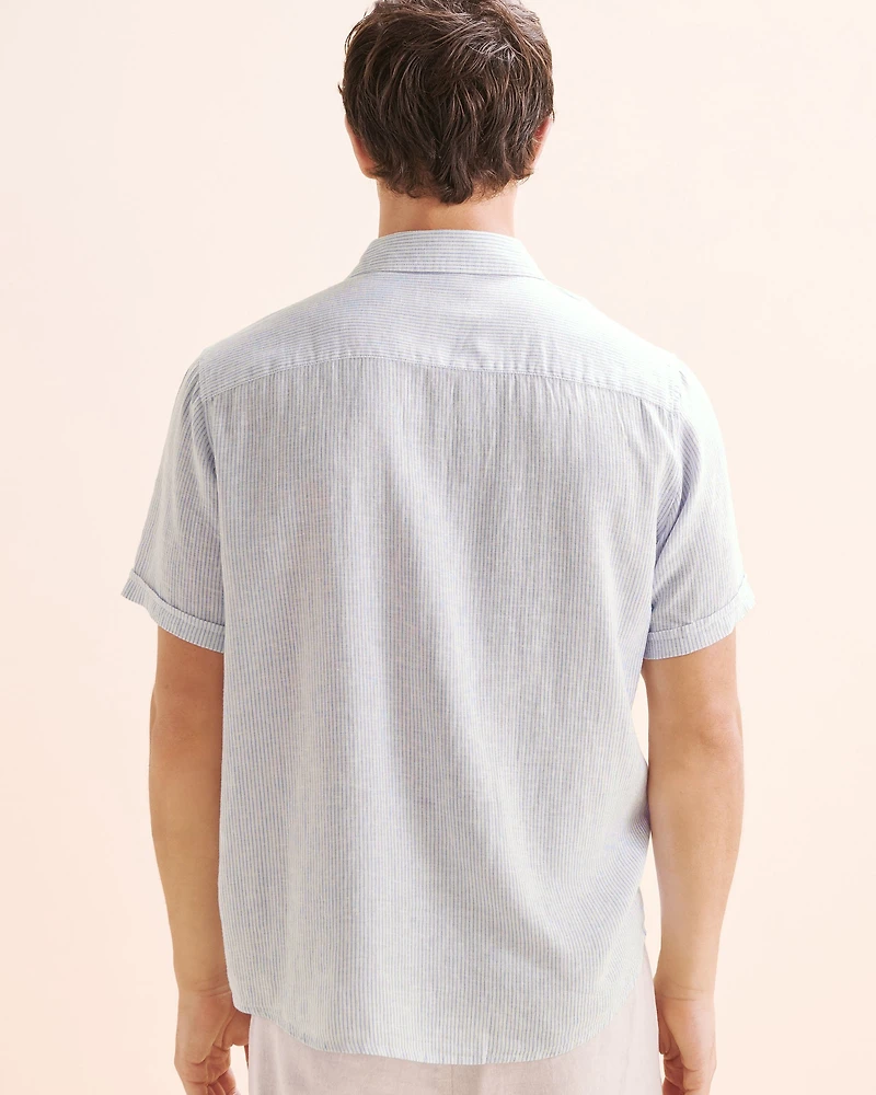 Stripe Linen Blend Shirt