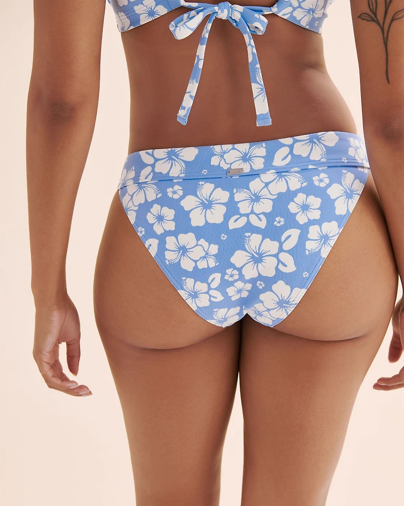 Ribbed Mid-Rise Bikini Bottom