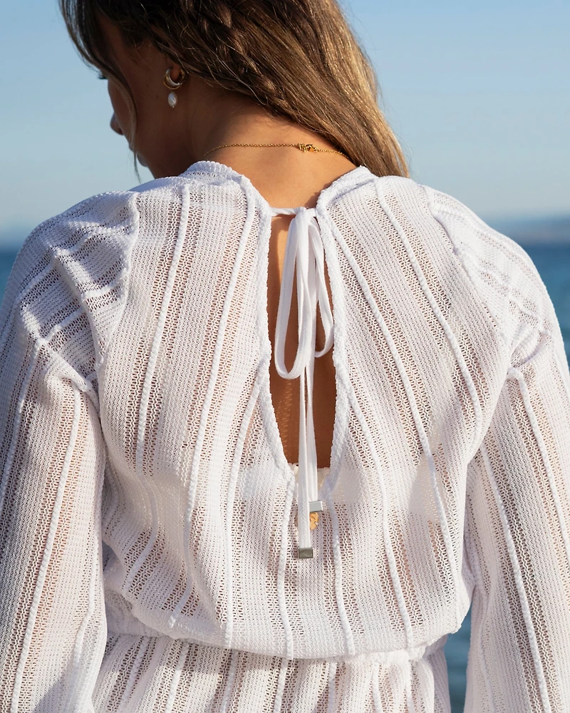 Tunique manches longues en crochet